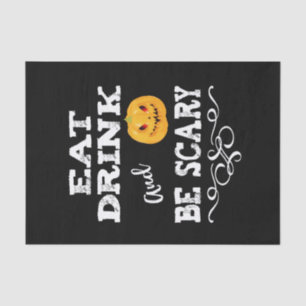 Halloween Party Eat Drink & Be Scary Pumpkin Face Tissue Paper