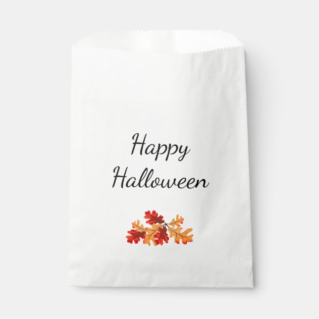 Halloween Party Elegant Fall Foliage      Favor Bag (Front)