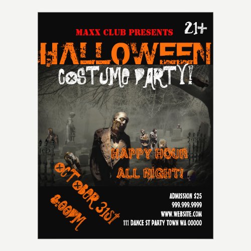 Halloween Party Event Announcement DJ CLUB Flyer