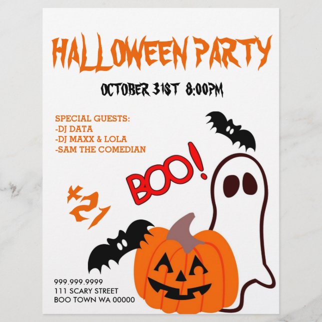 Halloween Party Event Announcement DJ CLUB Flyer (Front)