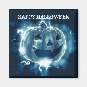 Halloween Party Evil Blue Pumpkin Horror Scary Magnet