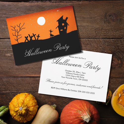 Halloween Party Fall Invitation