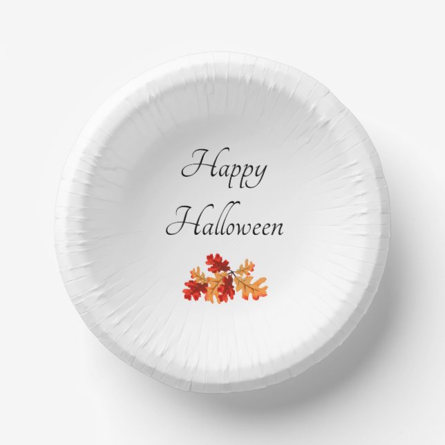 Halloween Party Fall Leaves   Paper Bowls (Front)