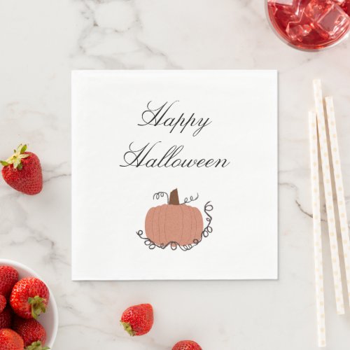 Halloween Party Fall Pumpkin Elegant  Napkins