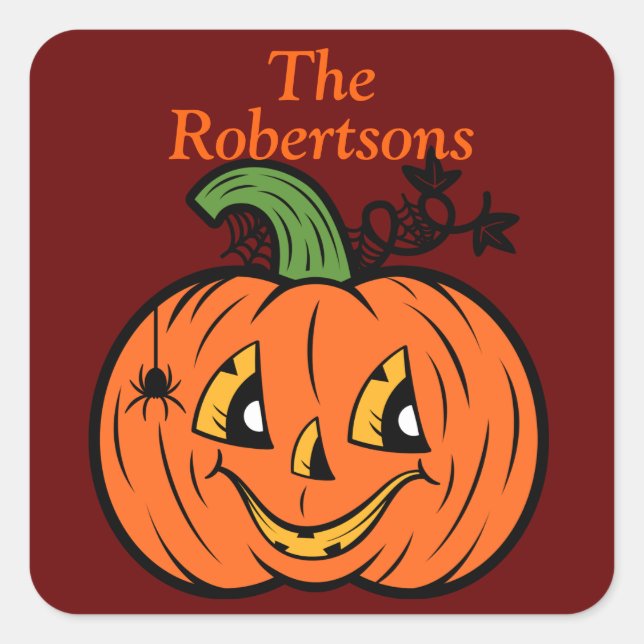 Halloween Party Favor Bag Scary Sticker Label (Front)
