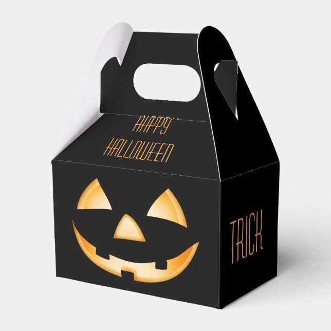 Halloween Party Favor Box - Trick or Treat? (Front Side)
