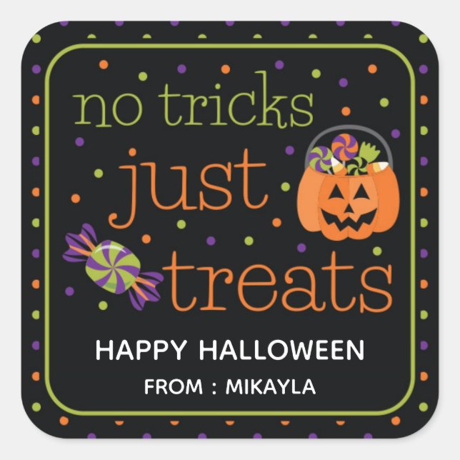 Halloween Party Favor Sticker (Front)