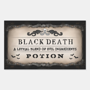 Halloween Party Food or Drink Black & Brown Label