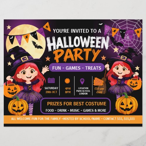 Halloween Party for Kids Invitation | Cute Spooky Flyer
