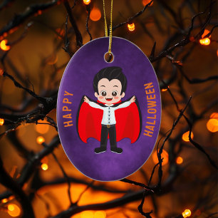 Halloween Party for Kids Vampire Ceramic Ornament