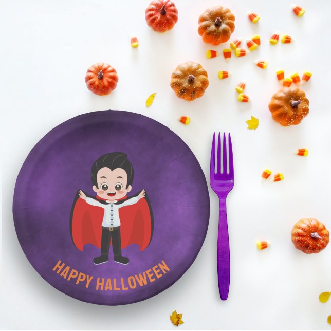 Halloween Party for Kids Vampire Paper Plate (Creator Uploaded)