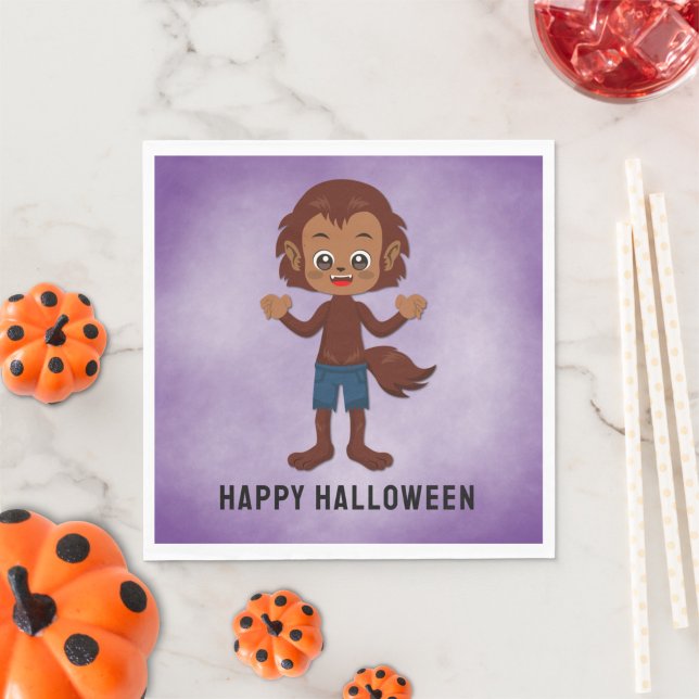Halloween Party for Kids Werewolf Paper Napkins (Creator Uploaded)