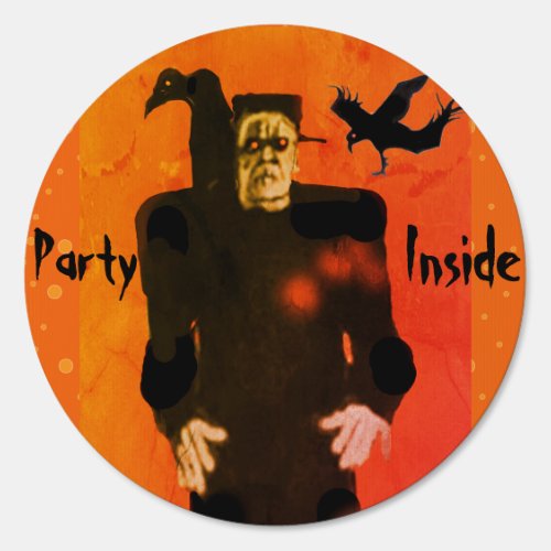 Halloween Party Frankenstein Outdoor Sign