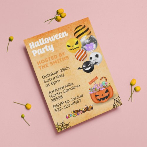 Halloween Party Fun Kids and Adults Invitation