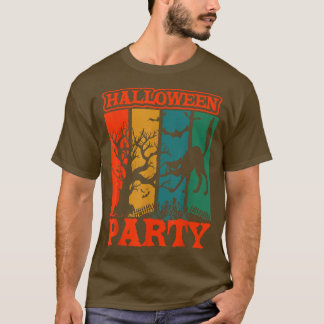 Halloween Party Funny Scary Haunted Forest Design  T-Shirt