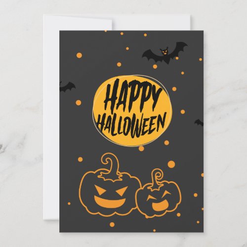 Halloween party funny scary pumpkin invitation 