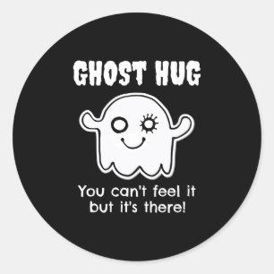 Halloween Party Ghost Hug Outfit Hugs for Free Classic Round Sticker