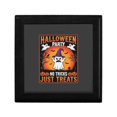 Halloween Party Ghost No Tricks Just Treats Gift Box