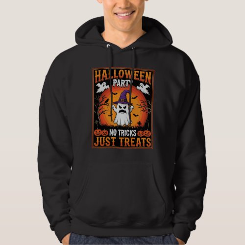 Halloween Party Ghost No Tricks Just Treats Hoodie