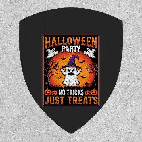 Halloween Party Ghost No Tricks Just Treats Patch