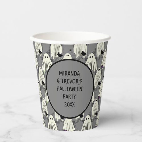 Halloween Party Ghosts and Headstones Custom Paper Cups