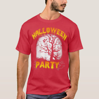 Halloween Party Gift Scary Haunted Forest Design  T-Shirt