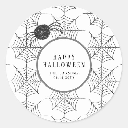 Halloween Party Gifts Decorations Spiders Web Classic Round Sticker