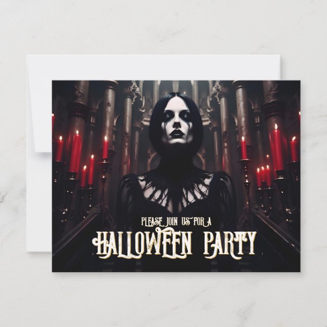 Halloween Party – Gothic Dark Invitation (Front)