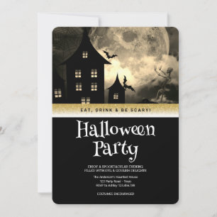Halloween Party Gothic Fantasy Moon Invitation