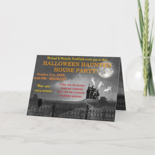 Halloween Party _ Gothic Haunted House Invitation