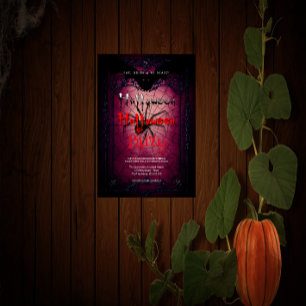 Halloween Party Gothic The Spider's Web Invitation