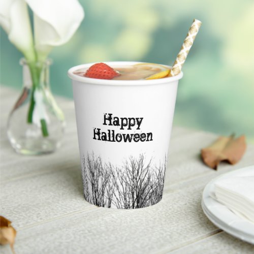 Halloween Party Gothic Typography  Paper Cups