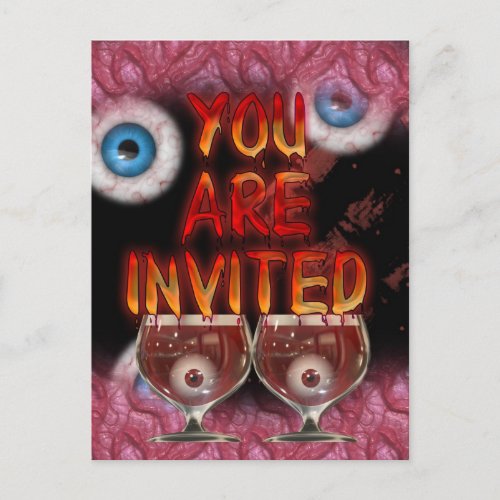 Halloween Party Gruesome body part invitation