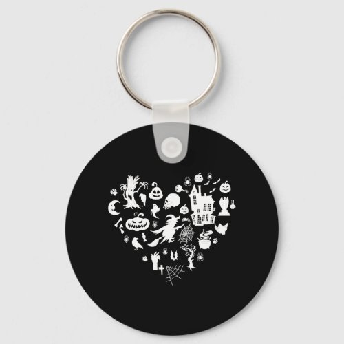 Halloween Party Halloween Heart Halloween Keychain