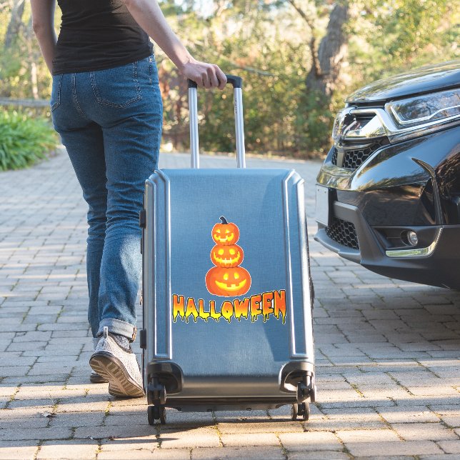 Halloween Party, Halloween Pumpkins Sticker (Suitcase Insitu)
