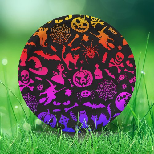 Halloween Party Happy Halloween neon spooky scary Paper Plates