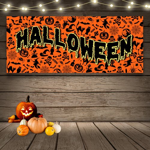 Halloween Party Happy Halloween spooky typography  Banner