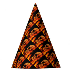 Halloween Party Hat/Skull on Fire Hat
