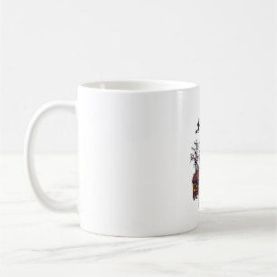 Halloween Party Haunted Castle Pumpkins Bats Coffee Mug