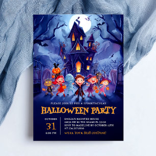 Halloween Party Haunted House Invitation