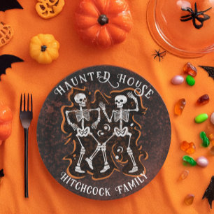 Halloween Party Haunted House Paper Plates