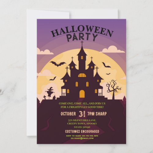 Halloween Party Haunted House Party Spooky Invitation