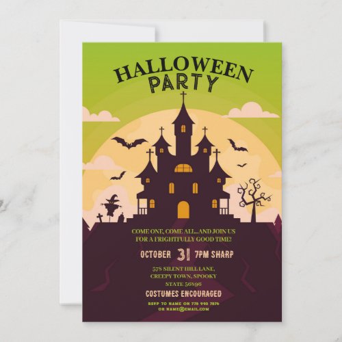 Halloween Party Haunted House Party Spooky Invitation