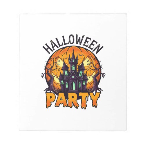 Halloween Party Haunted House Pumpkin Bats_1 Notepad