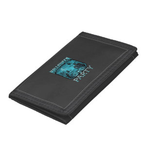 Halloween Party Haunted House Pumpkins Skull Witch Tri-fold Wallet