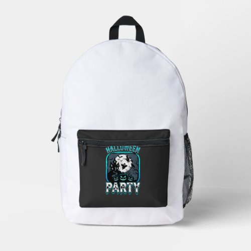 Halloween Party Haunted Pumpkin Vector Design Printed Backpack