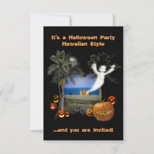 Halloween Party Hawaiian Style Invitation
