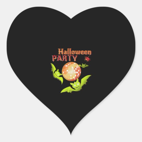 Halloween party  heart sticker