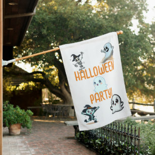 Halloween party house flag