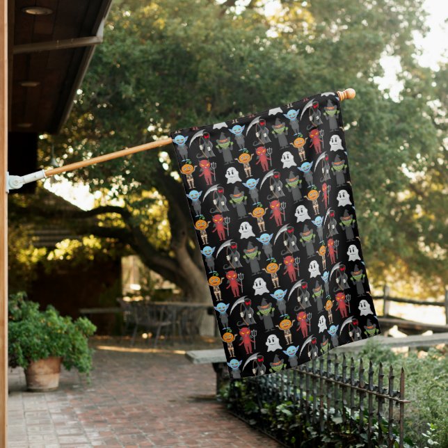Halloween Party House Flag (In SItu)